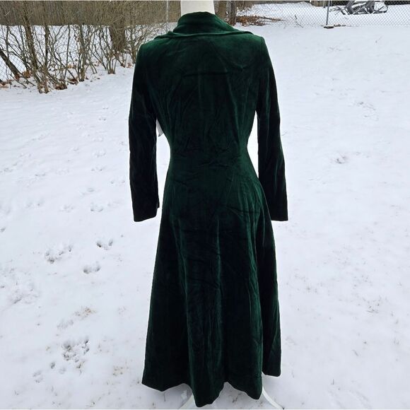 NEW Vintage J Peterman emerald green velvet statement long coat jacket 4 - Picture 3 of 13
